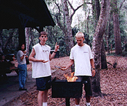 Cooking on the grill